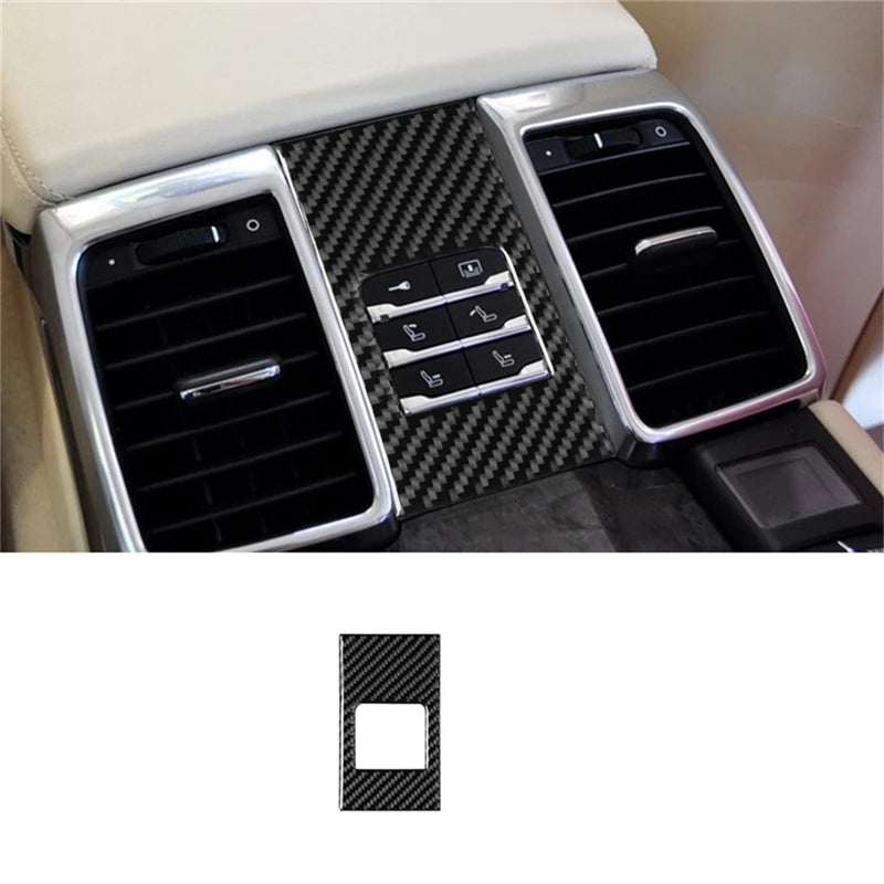 For Porsche Panamera 2010-2016 Car Accessories Carbon Fiber Interior Auto Gear Shift Panel Cover Frame Trim Sticker