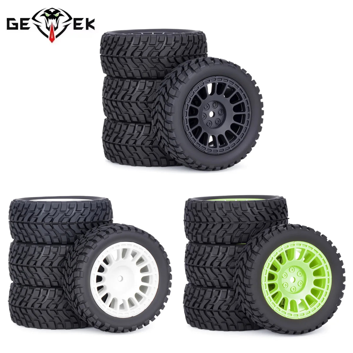 4Pcs 1.9inch Off Road Buggy Rubber Tires Wheel 75*31mm for Wltoys 144001 1/12 1/14 1/10 SCX10 TRX4 Tamiya RC Car Upgrades Parts