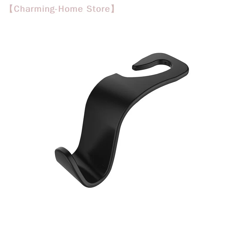 【M】Car Seat Back Hook, Car Headrest Hook, Car Accessories For Interior, Plastic Black Hook
