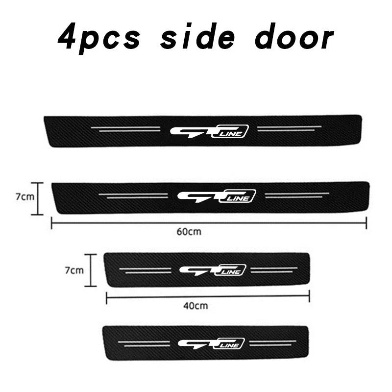 Car Door Sill Stickers Accessories For KIA GT LINE K2 Sportage Stinger Sorento Ceed soul sorento VENGA KX5 K3 K4 K5 Accessories