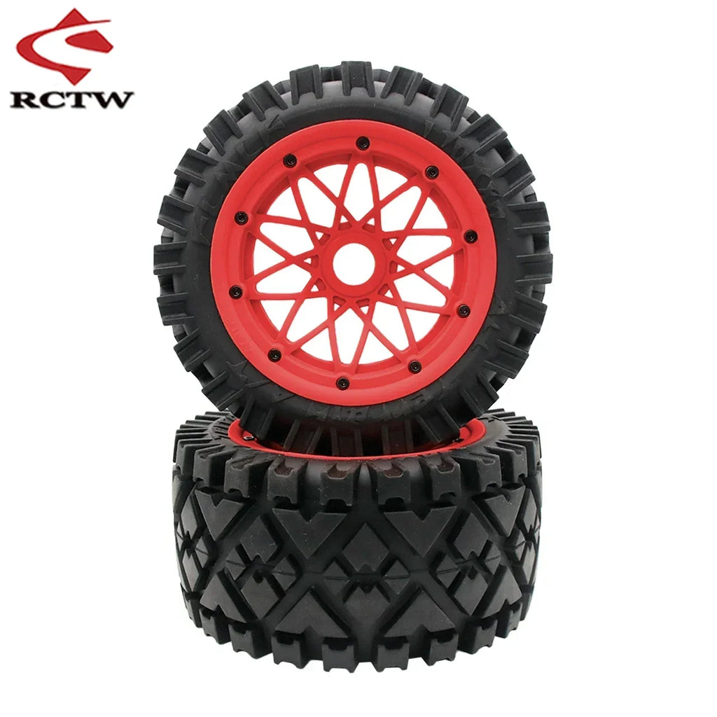All Terrain Super Wear-resistant Complete Tyre Rear or Front Wheel Tire Set for 1/5 HPI ROFUN ROVAN KM BAJA 5B SS Rc Car Parts