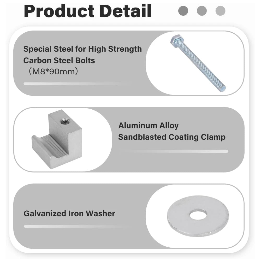 4PCS Truck Tool Box Mounting Kit for Pickup Truck Bed Toolbox Mount Tie Downs, Universal Aluminum Mounting Clamps Comes