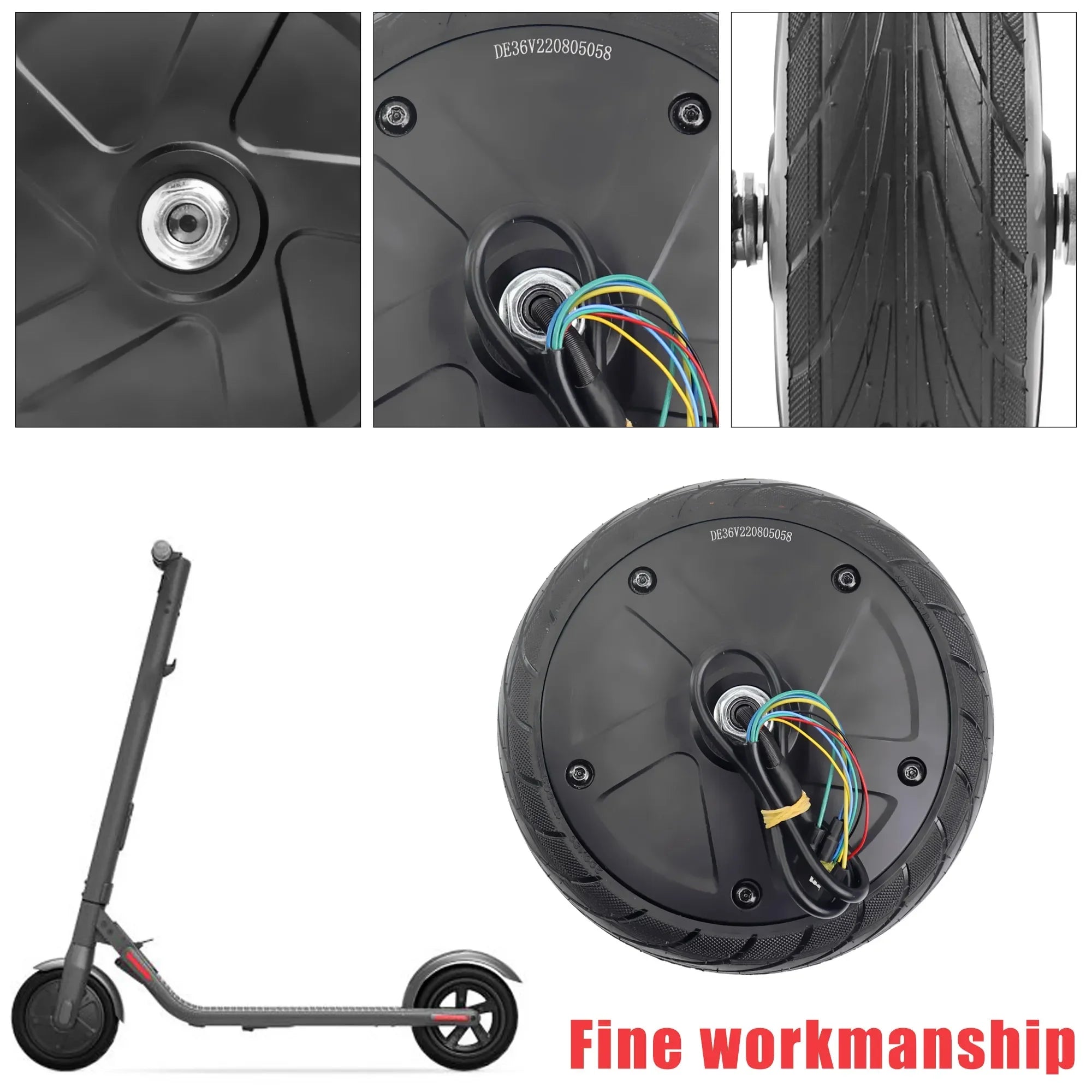 Motor Engine For Segway Ninebot ES1 ES2 ES3 ES4 350W Front Driving Wheel Solid Tire Front Motor Replacement Parts