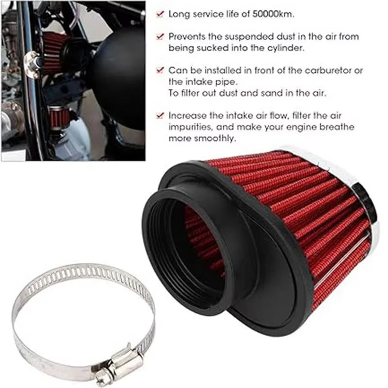 51mm 55mm 60mm Motorbike Air Filter Cleaner for Motorcycle ATV Dirt Bike Engine Motorcycle Accessories