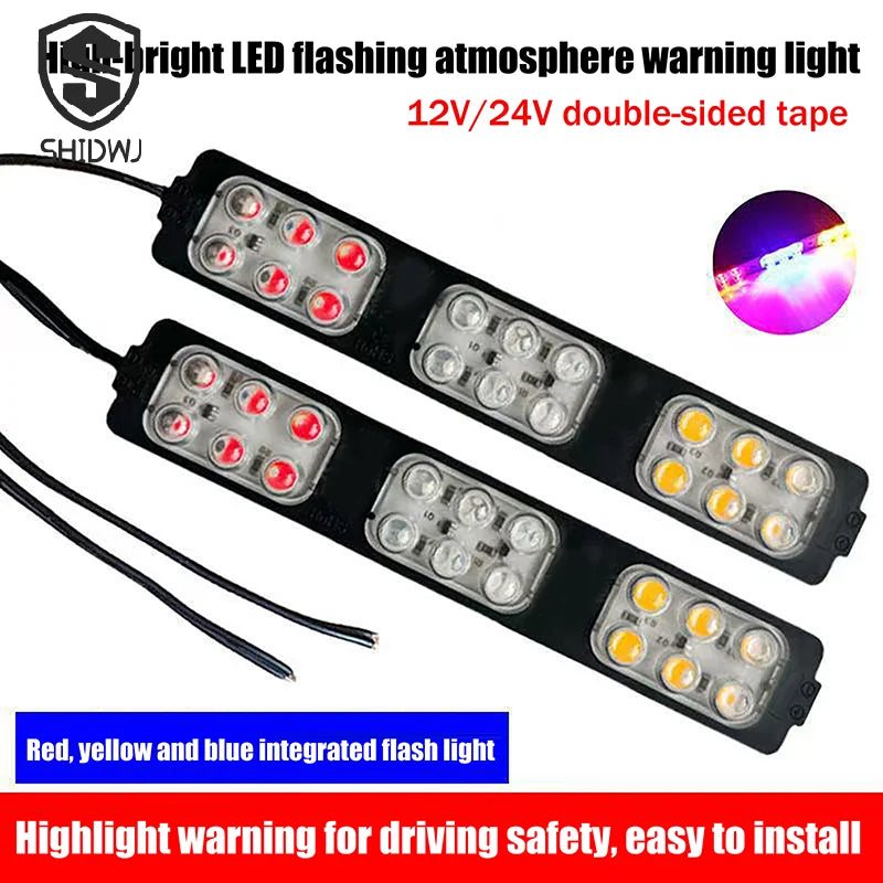 Truck Side Flashing LED Light Warning Emergency Indicator Lamp For Van Truck Motorcycle Pickup Offroad Decor Accessories