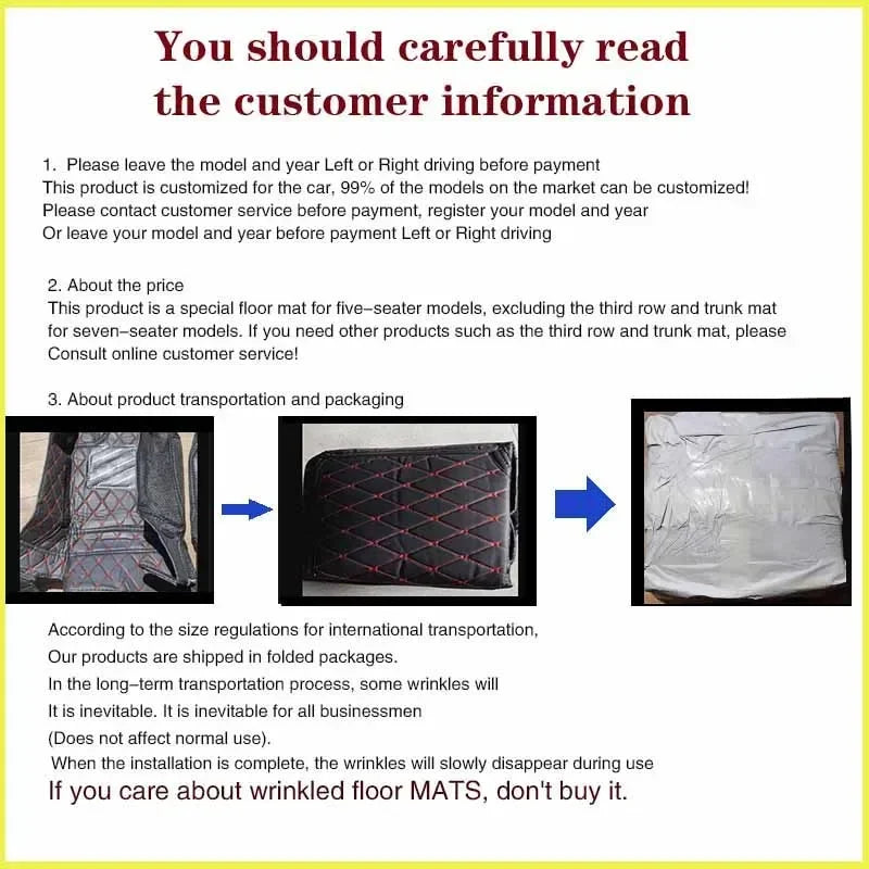 Car Floor Mats Universal 4 Pcs PU Leather Floor Mats Liners Non-Slip For Cars Truck SUV Front Rear Mats Foot Pad Car Accessories