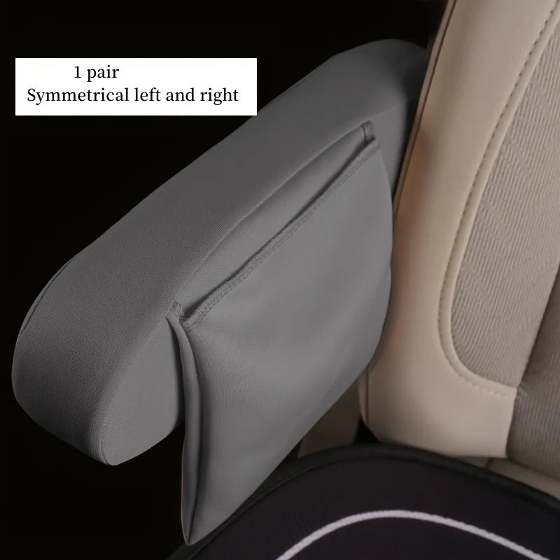 1 pair of car armrest protective covers, washable with side storage pockets, suitable for SUV/truck armrests