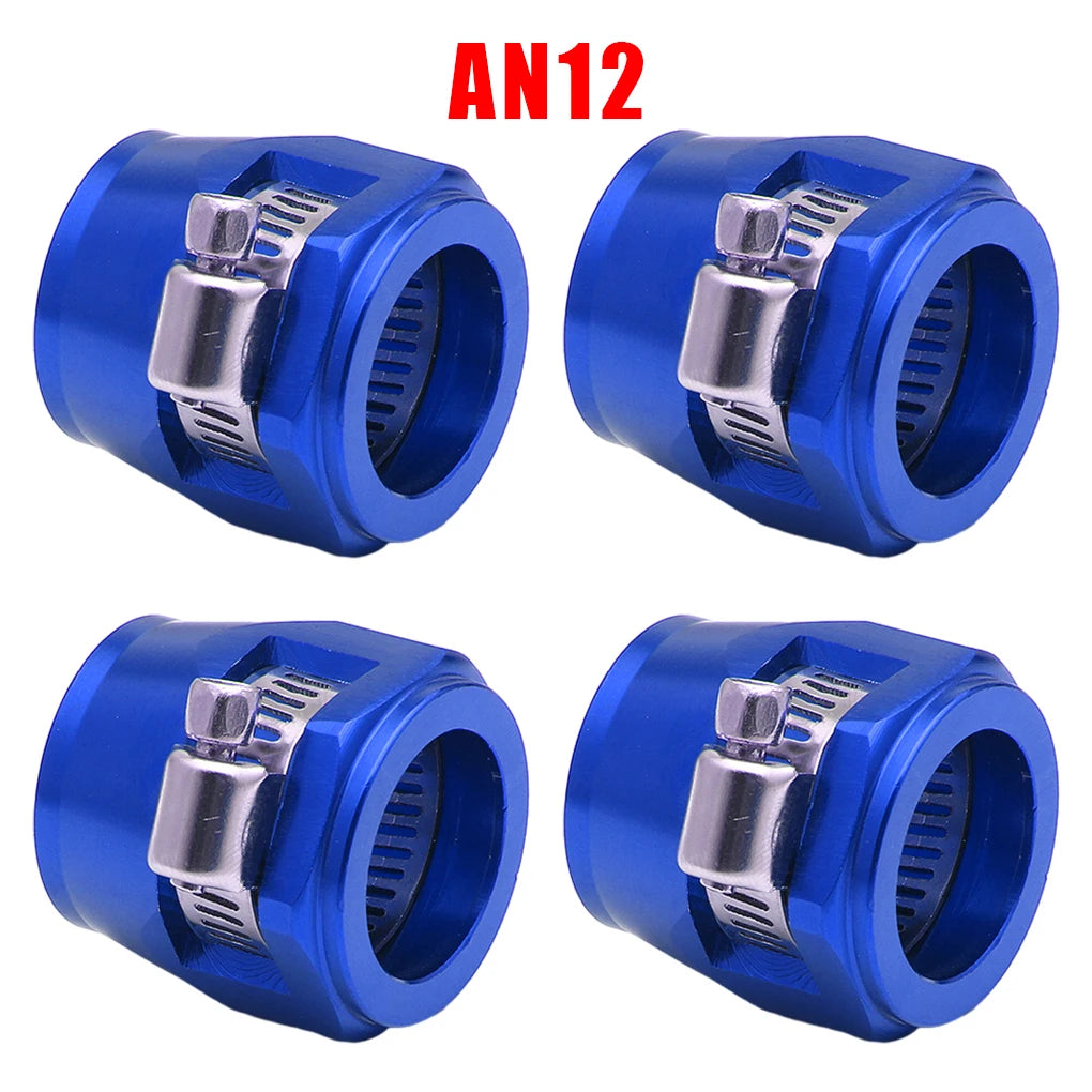 4pc AN4 AN6 AN8 AN10 AN12 Car Hose Finisher Clamp Radiator Modified Fuel Pipe Clip Buckle Universal Hose Clamps Oil End Finisher