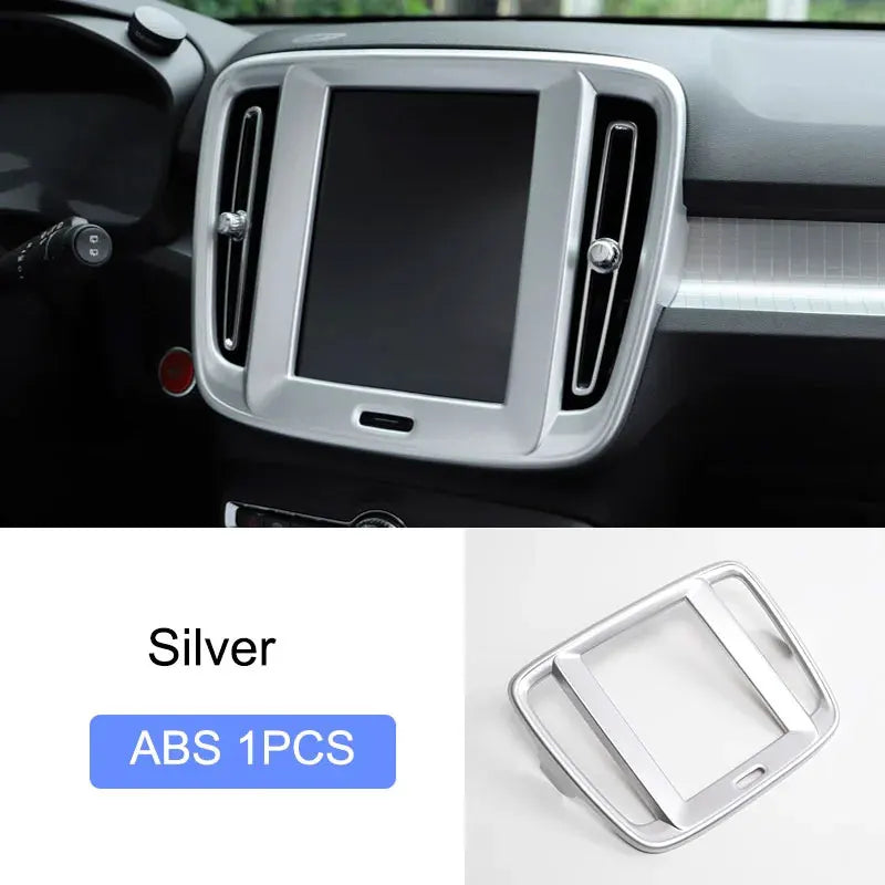 For Volvo XC40 C40 car interior decoration with ABS car accessories, carbon fiber texture, black gloss