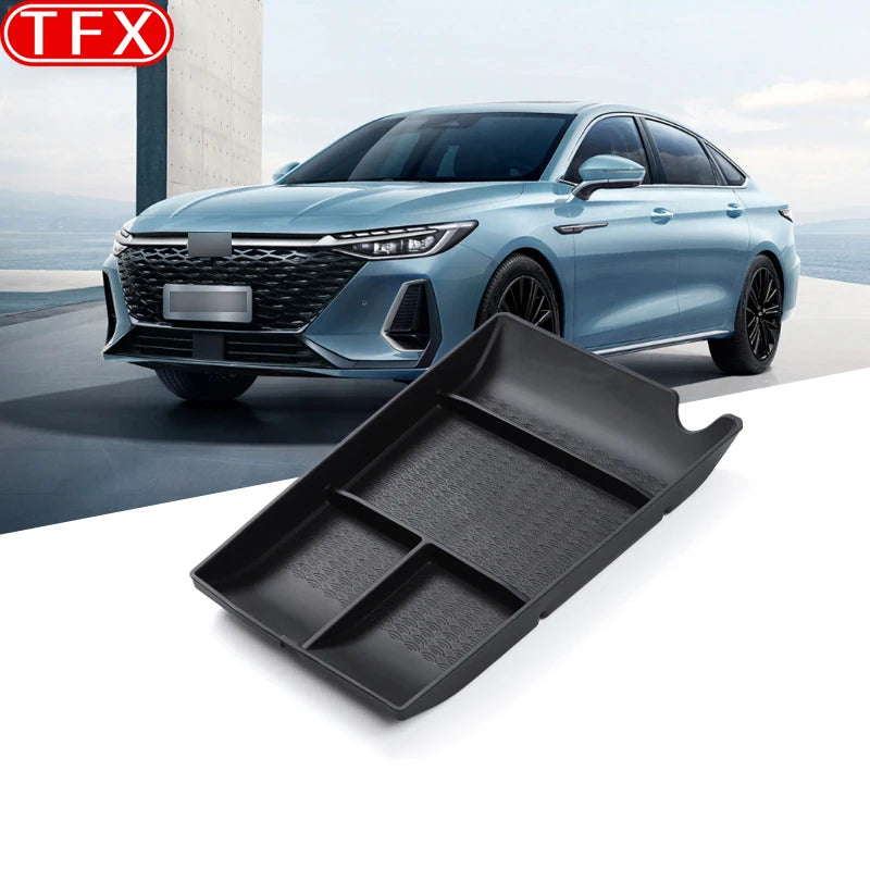 For Chery Arrizo 8 2022-2024 Car Styling Center Lower Armrest Storage Box Center Organizer Layered Interiors Auto Accessories
