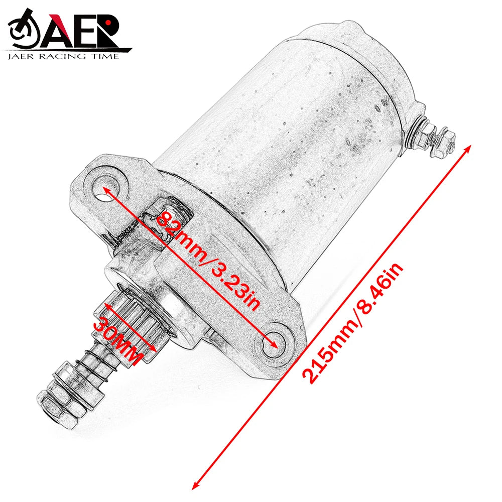 Electrical Starter Motor for Mercury Marine Mariner Engine 25E 25EH 25EL 25ELH 25ELPT B/F 4-Stroke 30.4ci - 25 H.P. 1999-2005