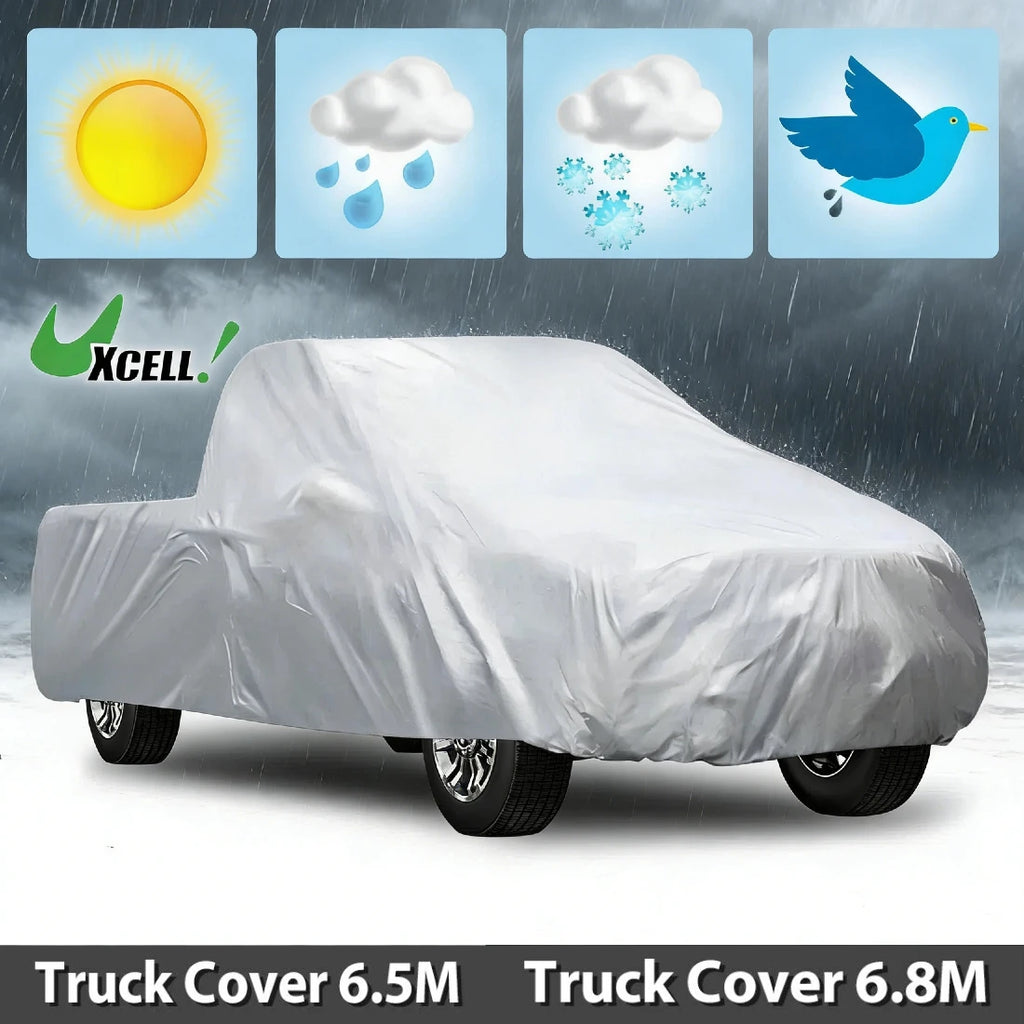 UXCELL 6.5M 6.8M Waterproof Stormproof Pickup Truck Cover All-Weather UV Dust Snow Protection Outdoor Indoor Protector