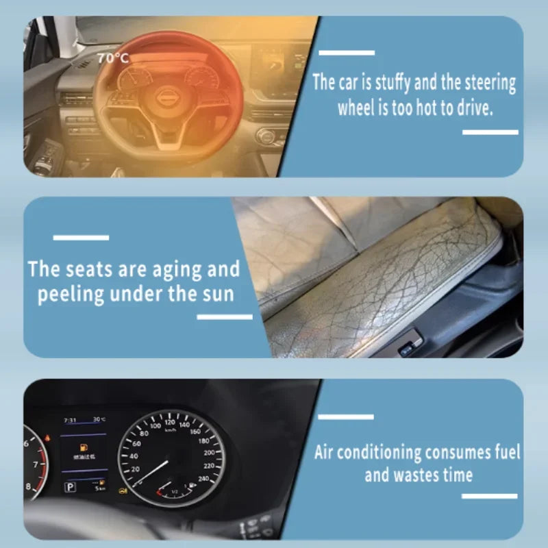 Foldable Car Sun Visor For Volvo XC60 2018~2025 2022 Front Windshield Sunshade Heat Insulation Summer Cooling Auto Accessories