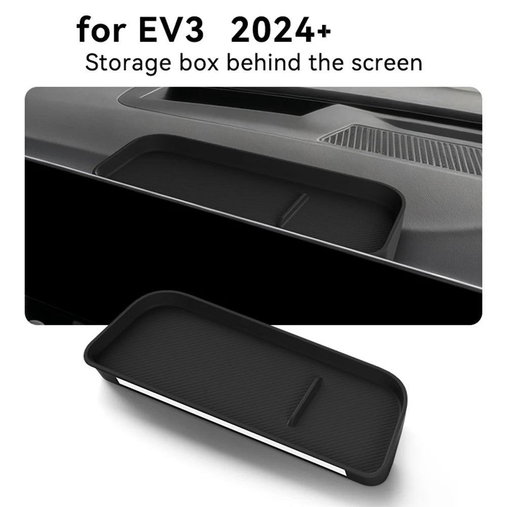 For Kia EV3 2024-2026 Dashboard Storage Box Tray Center Console Organizer Interior Car Accessories Storage Tray