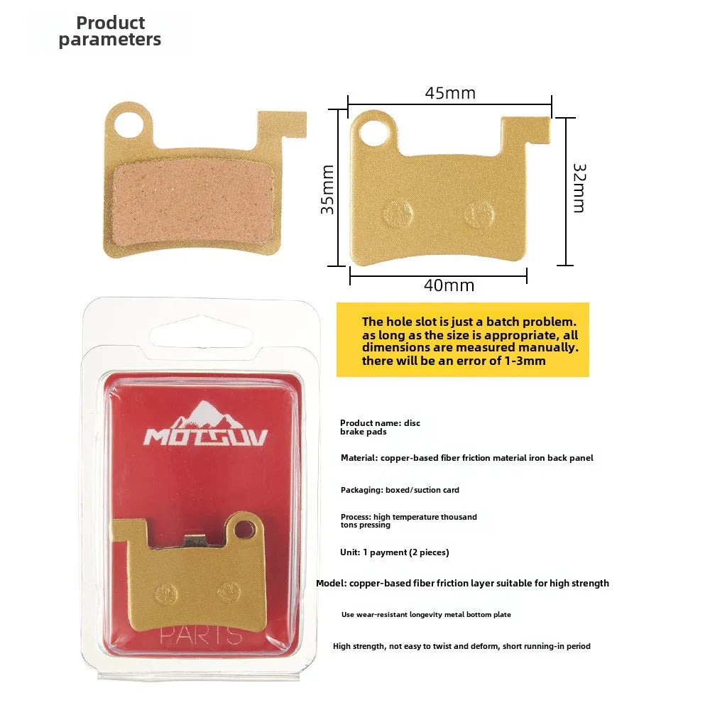Pair of 2 pieces Apply Elida Suzuki folding lithium battery electric vehicle brake to LBN oil disc brake block Disc brake plate