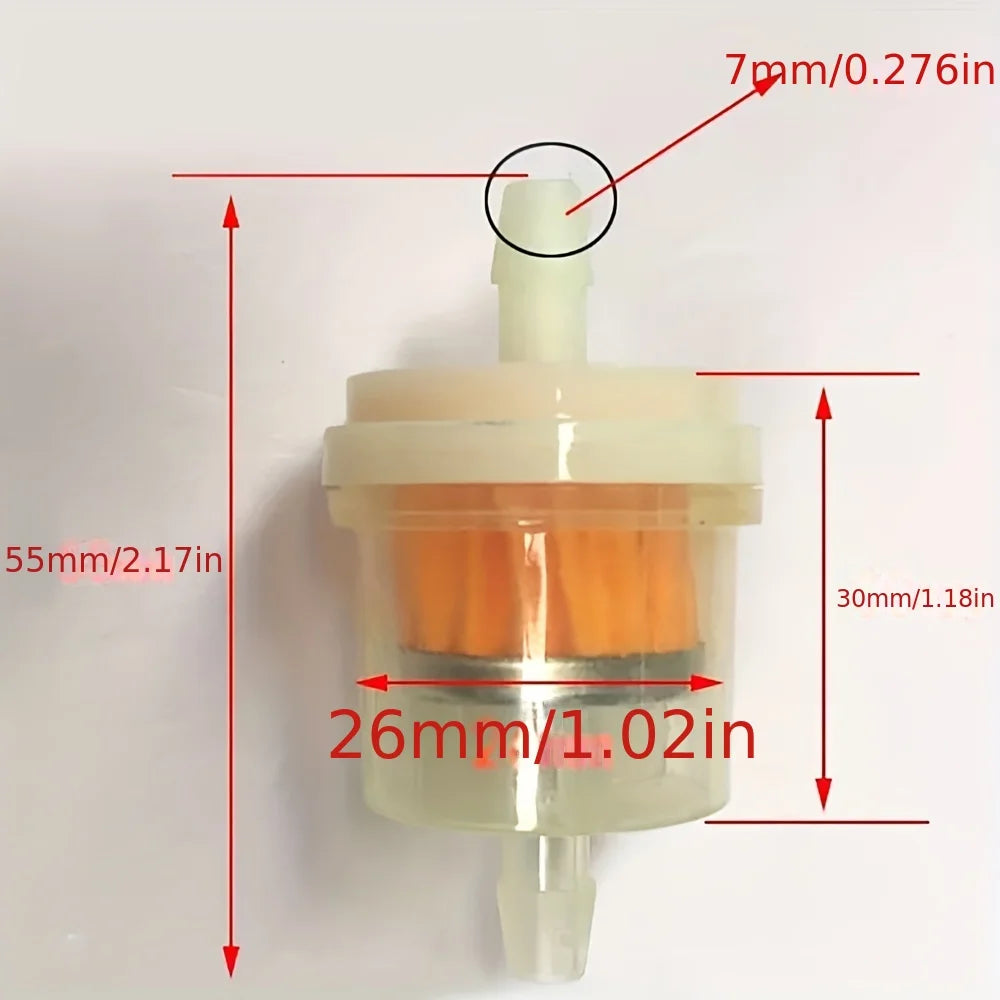 New 30 Pack Universal Gasoline Fuel Filter for Scooter Motorcycle Moped Buggy ATV Fuel Filter
