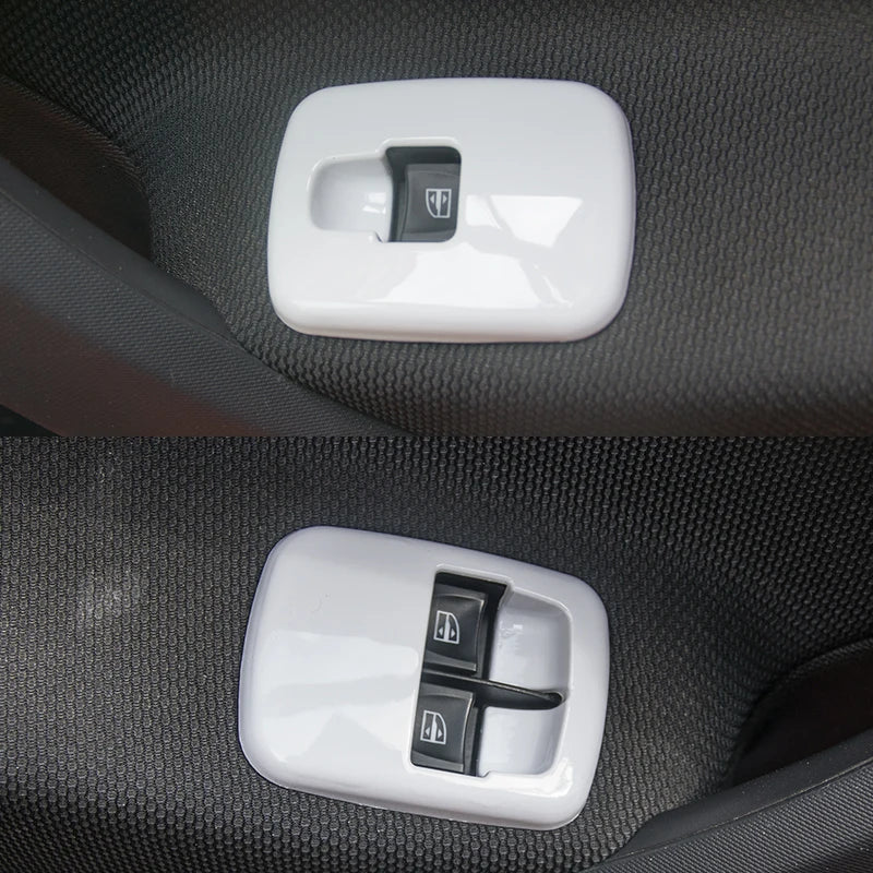 Full Set White Interior Decoration Cover Car Stickers For Smart 453 451 2015-2020 Accessories