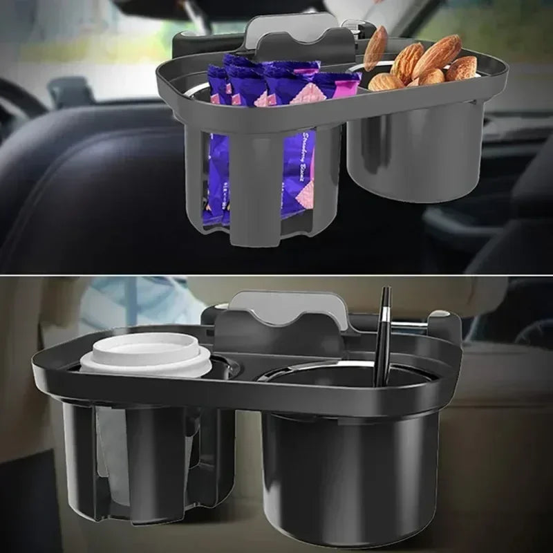 Car Headrest Cup Holder Seat Back Organizer Car Rear Seat Cup Holder Storage Tray with Mobile Phone Holder Car Accessories