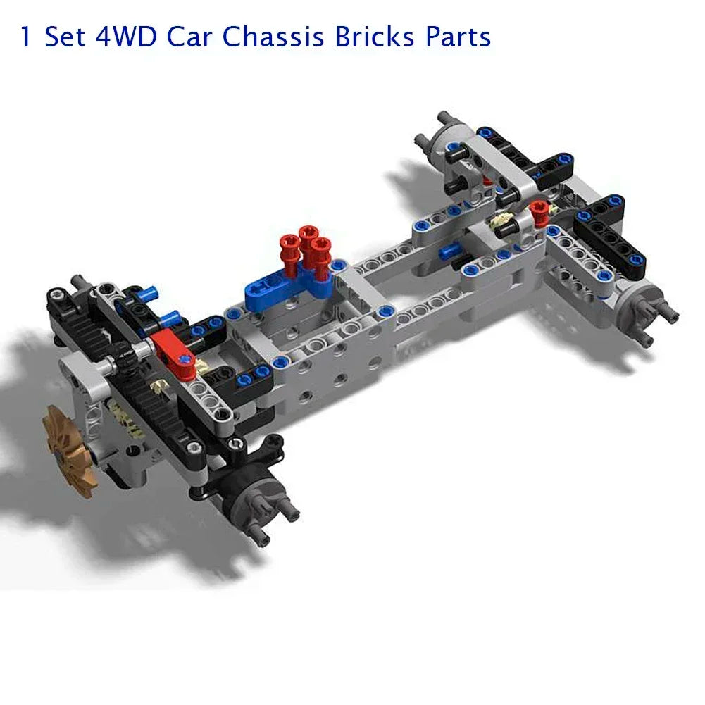 4WD RC Cars Chassis Electric Set Four-Wheel Drive Technical Chassis Bricks IR Remote Control Reciever MOC Parts Kit for legoeds