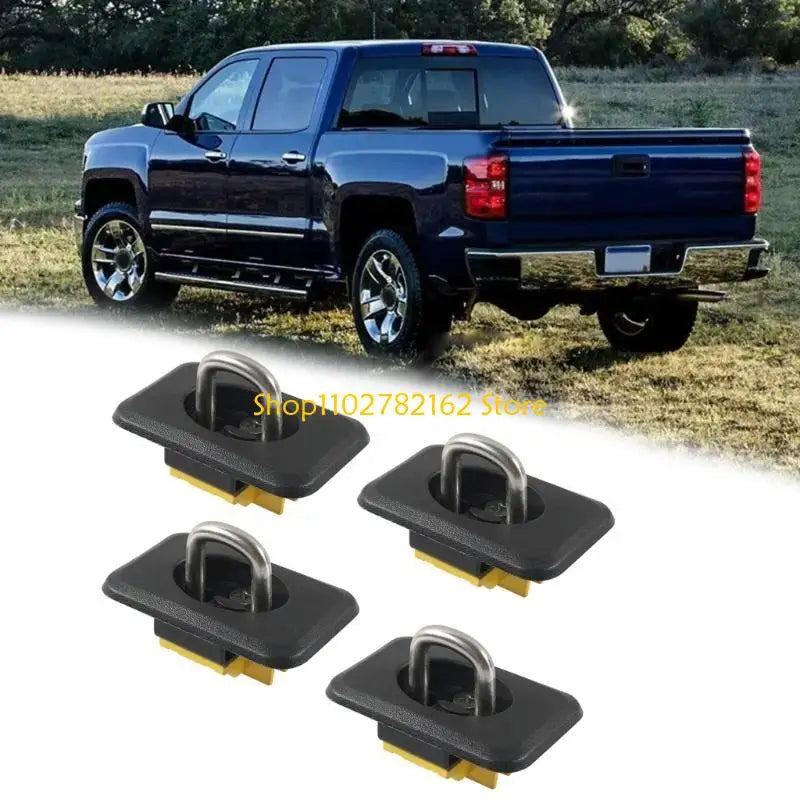 547B Truck Bed Retractable Rings Anchors Truck Bed Tie Down Anchors Multipurpose Tie Down Anchors for Enhances Load Stability