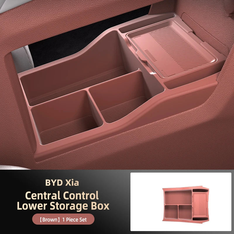 Suitable for 25 Byd Summer Models, This Center Console Storage Box Lower Compartment Organizer Is A Car Interior Accessory