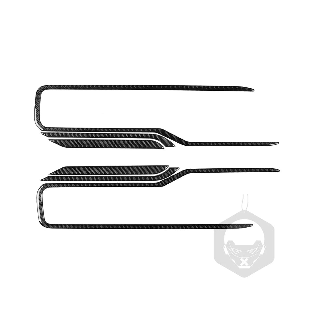 For Dodge Ram 2019 2020 2021 2022 2023 Accessories Carbon Fiber Car Interior Grar Handle Air Outlet Trim Sticker Decoration