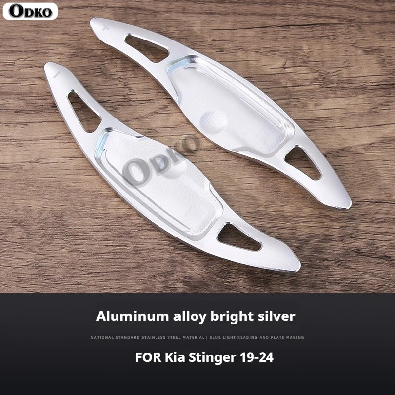 Accesorios interiores para Kia Stinger, aleación de aluminio, volante, palanca de cambios, extensión de palanca de cambios