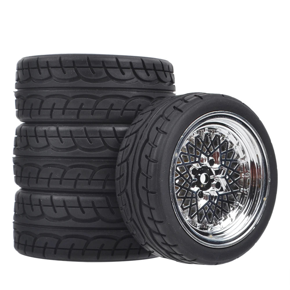 1/10 On Road Tire 12mm HEX Wheels Tyre for 1:10 Scale RC Touring Racing Car Tamiya TT02 Wltoys HPI Traxxas Kyosho Accessories
