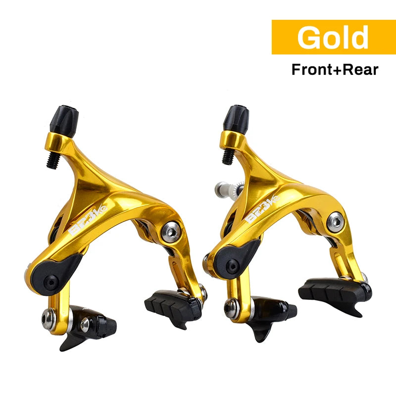 Aluminum Road Bicycle Brake CNC Forged Alloy Racing Fixed Gear Track Bike Wheel Rim C Brake Caliper Sets Front & Rear