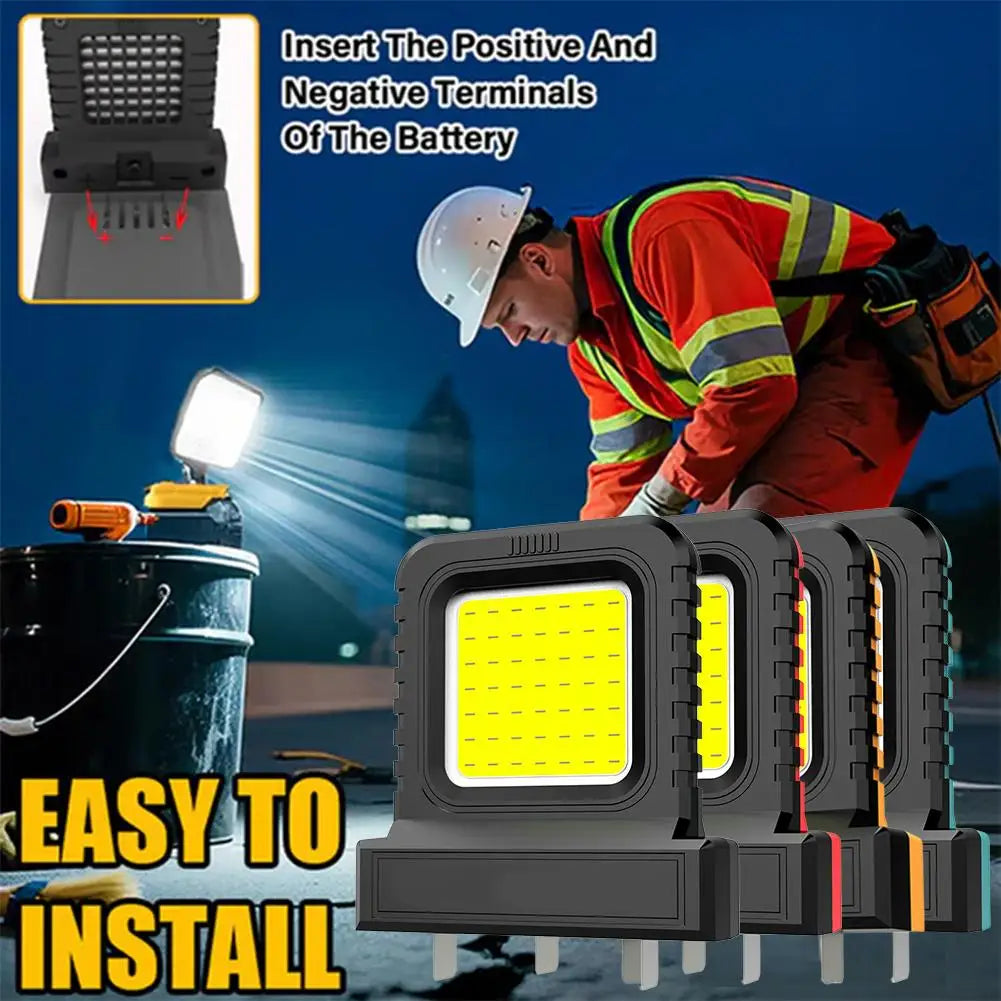 21V Electric Tool with Universal Lithium Battery LED Auto Repair Work Light Floodlight for Long Term Outdoor Construction Use