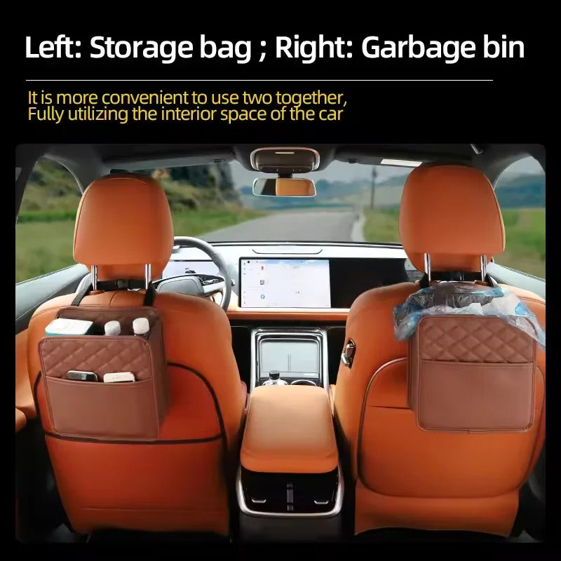 Large Capacity Waterproof Car Back Seat Organizer with Strong Storage Fits Most Vehicles Ideal for Road Trips and Family Travel