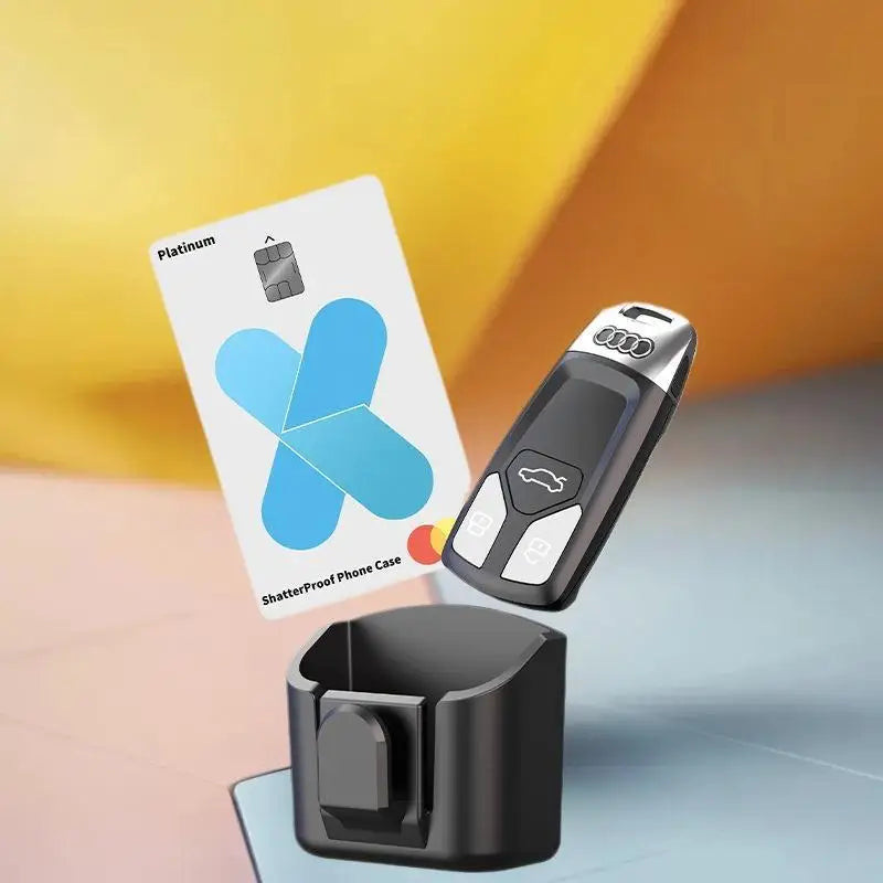 Reusable Adhesive Dashboard Organizer - Anti-Slip Car Storage Box for Keys & Essentials, Clutter-Free Stowing Accessory