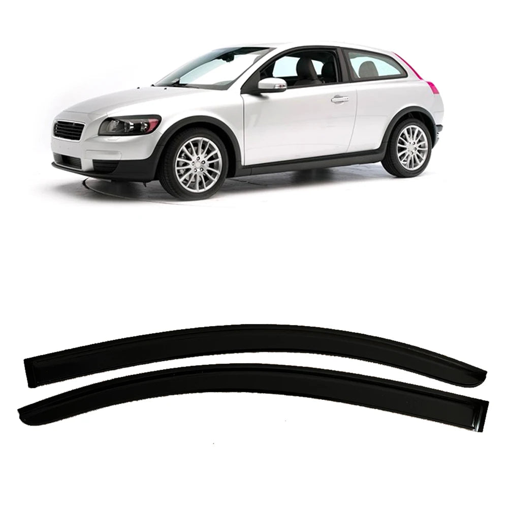 Window Visor for VOLVO C30 2008 2009 2010 2011 2012 2013 Wind Deflectors Rain Guards Door Visor Vent Shades Ventvisor Sun Rain