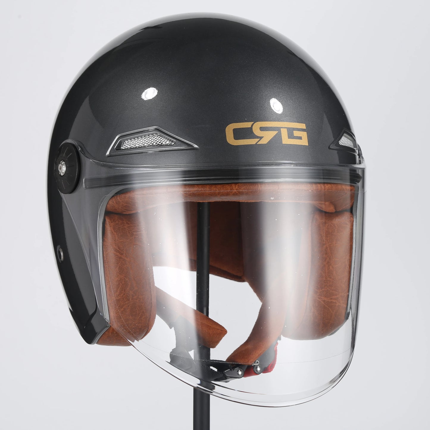 Motorcycle Half Helmet Scooter Vintage Fiberglass Casco Moto Open Face Retro Capacete Casque 3C DOT Certified