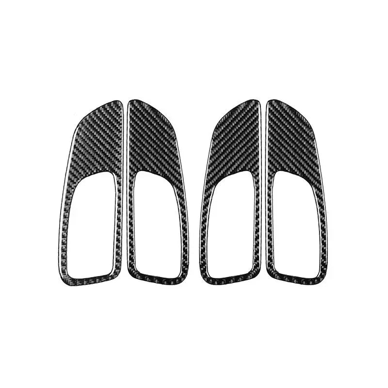 4pcs Car Interior Accessories Door Panel Handle Pull Cover Soft Carbon Fiber Trim Frame For Alfa Romeo 159 2005 - 2021 2022 2023