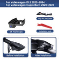 4K Dash Cam For VW ID.3 (ID3) 2020~2023 2024 Cupra Born 2020~2023 2160p Car Camera For Volkswagen Compatible, OEM Style DVR