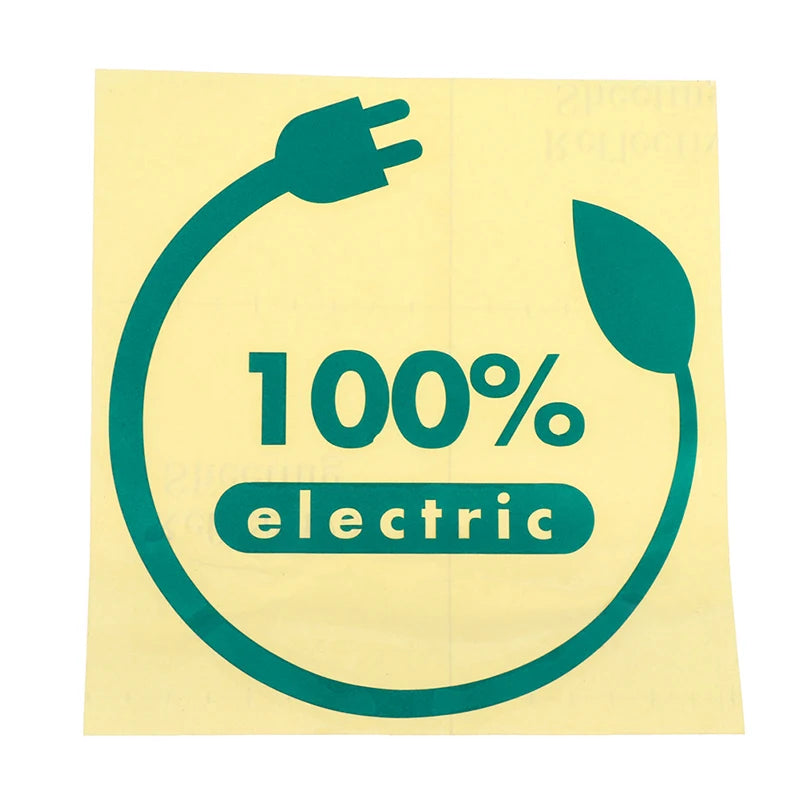 100% Electric Car Sticker Waterproof Vinyl Decal 100% Electric Car Motorcycle Accessories