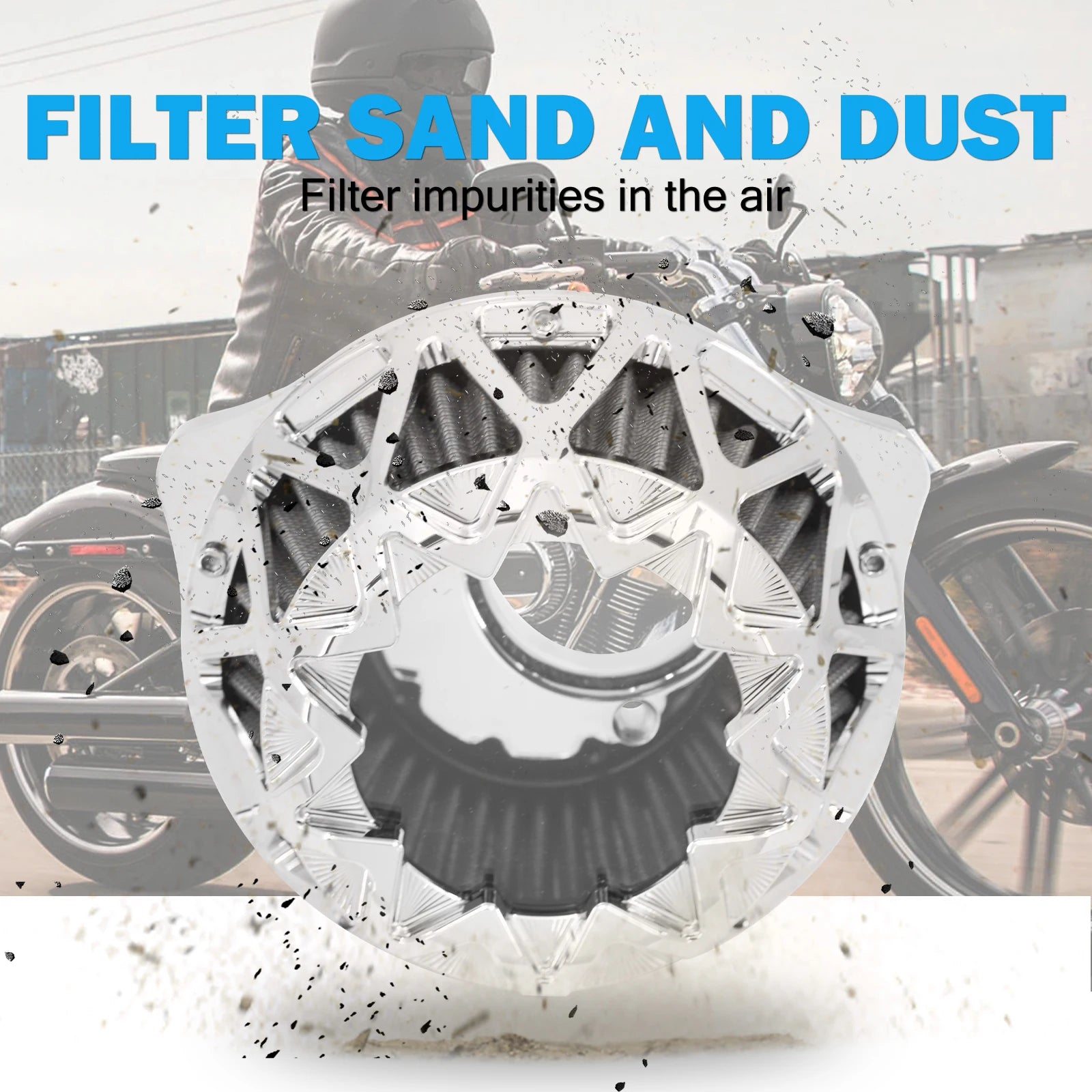 Motorcycle Air Cleaner Intake Filter Chrome For Harley Touring Electra Road Glide Dyna FXDLS Softail FLSTNSE Sportster XL48 883
