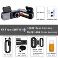 Dash Cam 4K 3840*2160P Car DVR WIFI GPS Mini Dual Lens Camera Front and Rear Dashcam Black Box Video Drive Recorder Night Vision