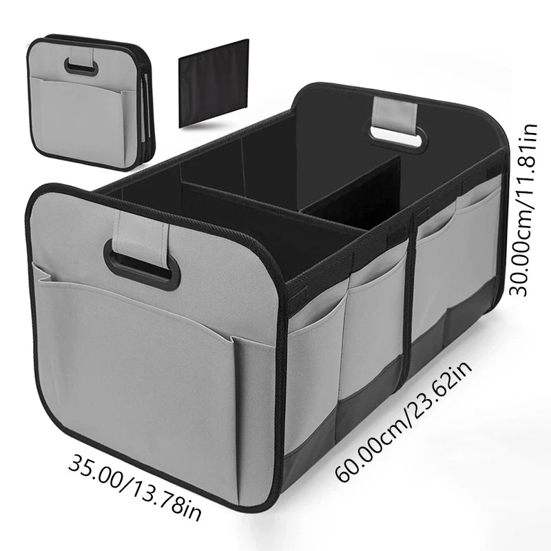 SEAMETAL Car Trunk Organizer 63L Large-Capacity Foldable Storage Box In Car Waterproof Oxford Cloth Universal Storage Organizer