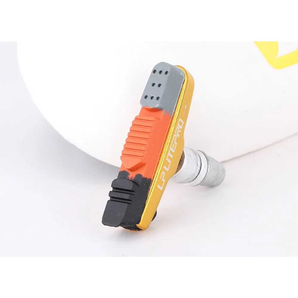 Bicycle V-type silent brake pads mountain road bike wear-resistant brake shoes thickened rubber heat dissipation accessories