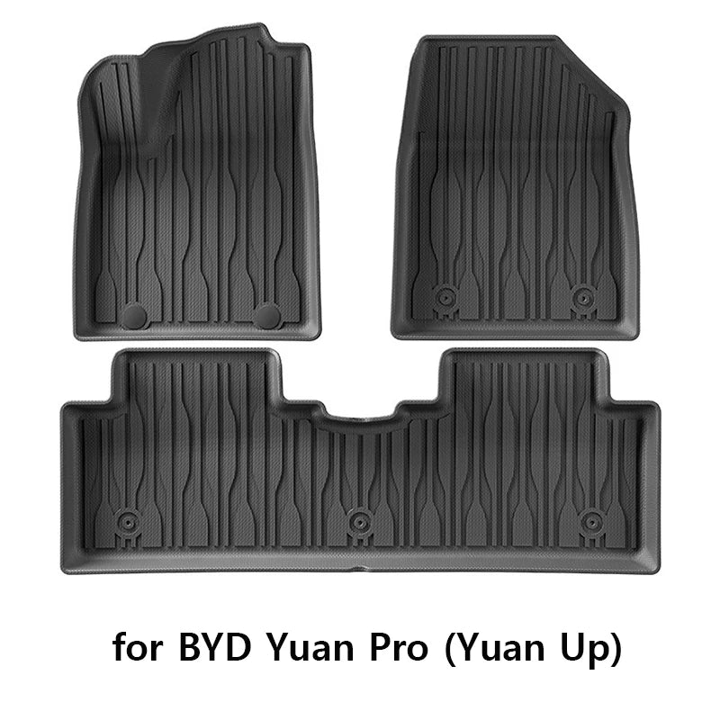 Car Floor Mats For BYD Yuan Pro Yuan Up 2025 2024 Cargo Liner Mat Waterproof Non-slip Foot Pad Seat Back Protector Car Carpet