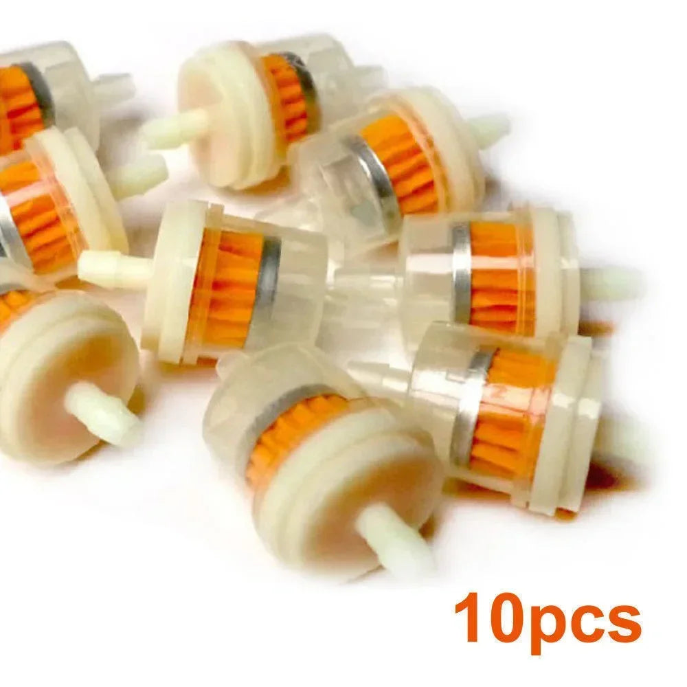 10pcs Motorcycle Oil Filter Inline Gas Fuel Filter Gasoline Filters Tool For Scooter Motorcycle Moped Scooter Dirt Bike ATV