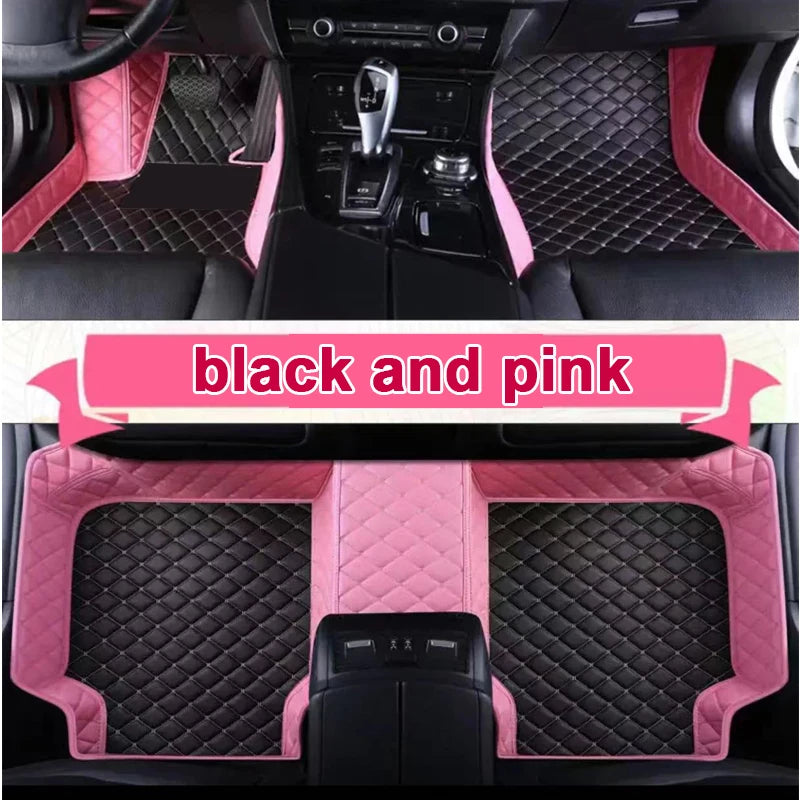 Car Floor Mats For Audi A6 C6 4F 2004~2011 Carpet Luxury Leather Mat Full Set Durable Rug Auto Interior Parts Car Accessories
