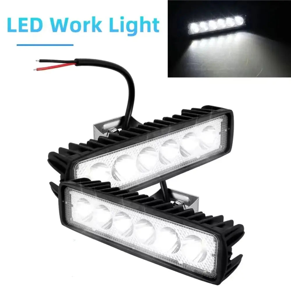 Light Bar 6 LED LED Car Work Light 800 LM High Bright DRL Spotlight 12 V 18 W Driving Fog Lamp Off-road Automobile