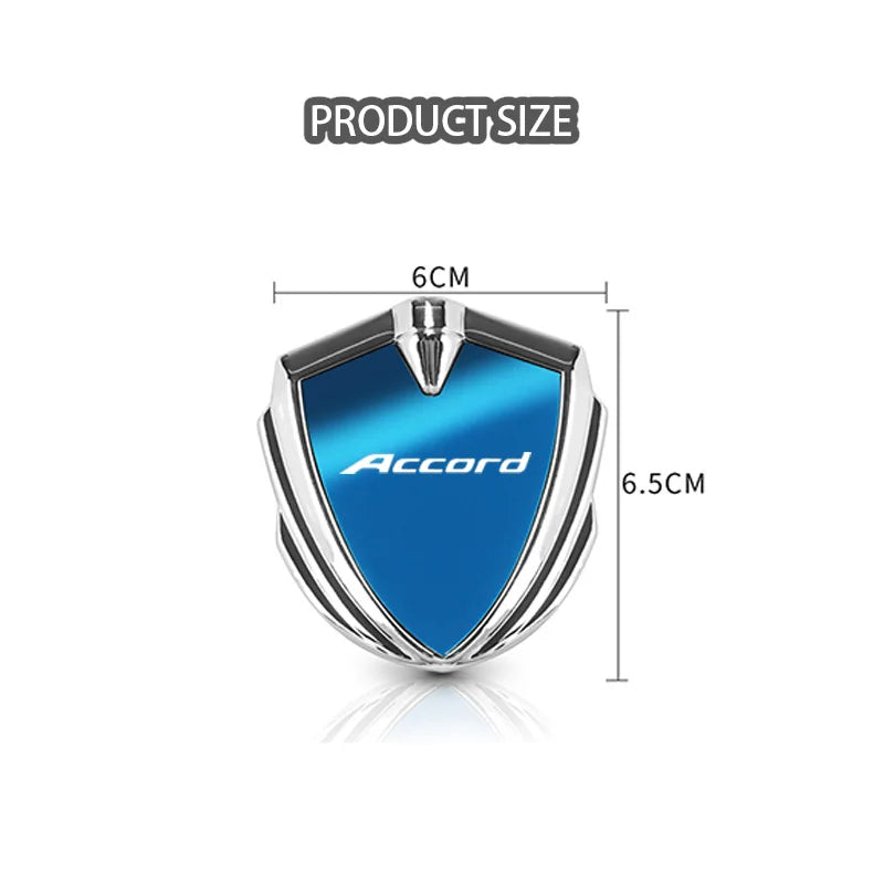 For Accord 8th gen 9th gen 10th gen 7th gen 11th gen 2009 2023 2024 Accessories Car Body Metal Shield 3D Emblem Sticker Badge
