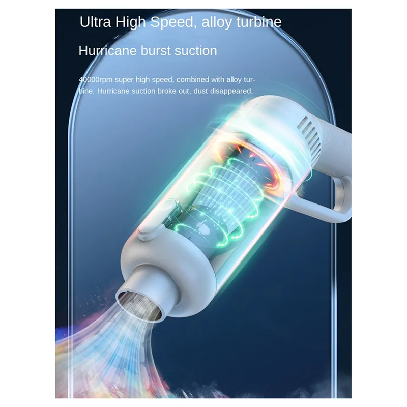 A01V-Vacuum Cleaner USB Charging Car Household Vacuum Cleaner Small Car With High Power Powerful Cleaning