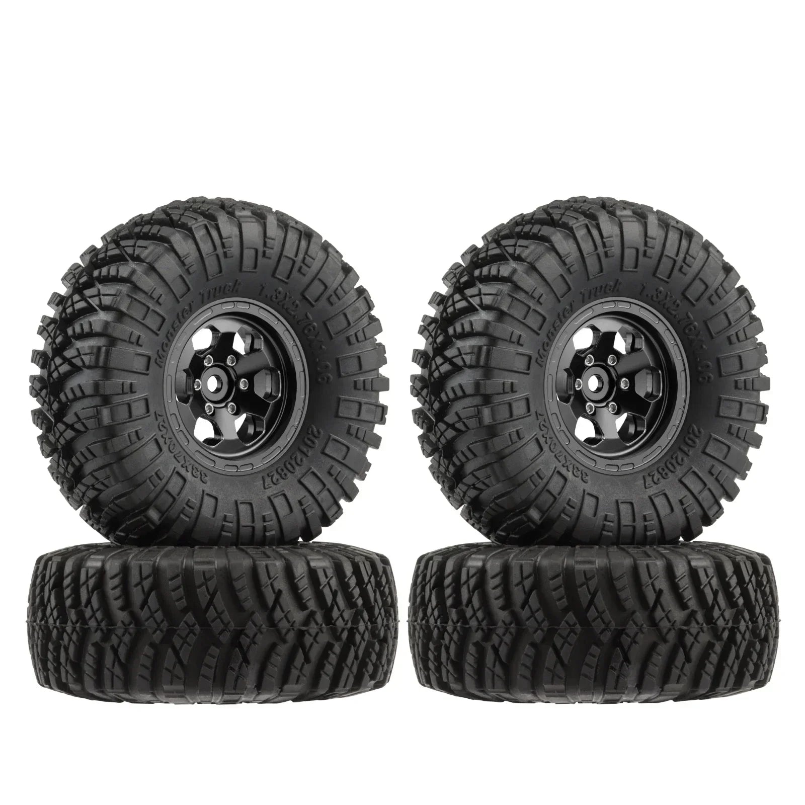 4PCS 1.3" Wheel tires 70*27mm Mud Terrain Tyre for 1/18 TRX4M 1/24 SCX24 RC Crawler Car