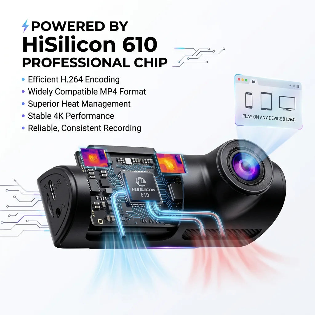 4K+1080P Ultra HD Dash Cam WiFi Car DVR GPS Dual Dash Camera APP Control Video Recorder Night Vision G-Sensor Loop Recording