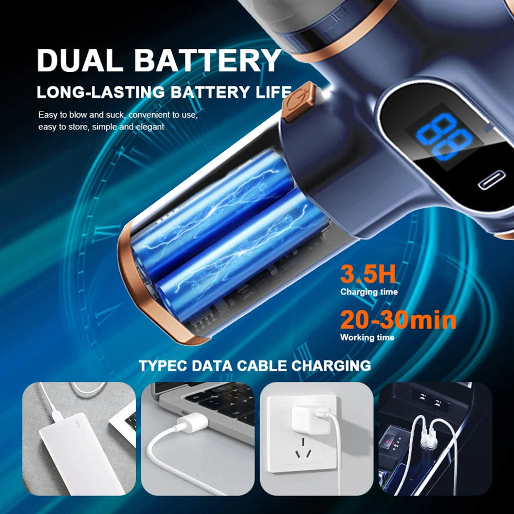 Mini Car Vacuum Cleaner 135000PA Strong Suction Portable Handheld Vacuum Clean For Suzuki Grand Vitara 800cc 1000cc 400cc 125cc